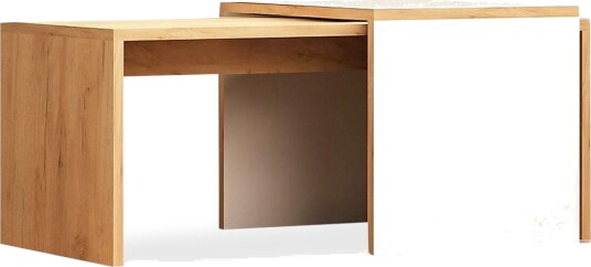 Mod Design Settbord 90 cm 2 Bord - Tre/Hvit