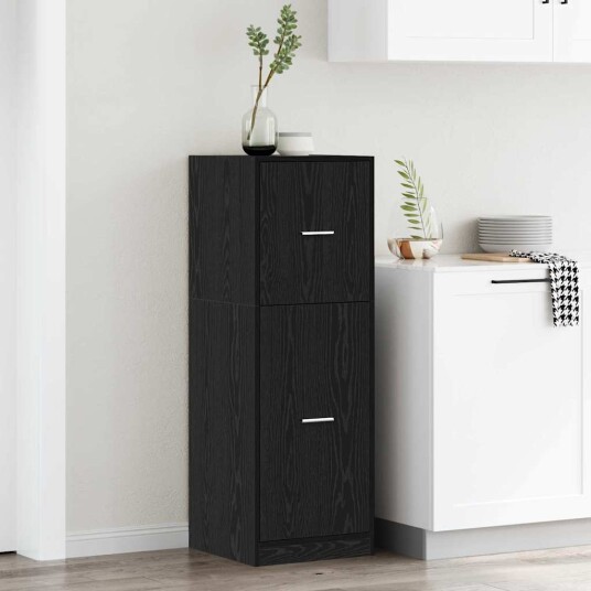 Apotekskap Svart eik 40 x 41 x 118 cm Konstruert tre Apotekskap Svart eik 40 x 41 x 118 cm Konstruert tre