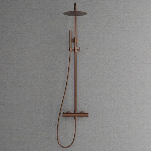 Scandtap Steel Pleasure 2 takdusjsett, Ø250 mm, amber Kobber