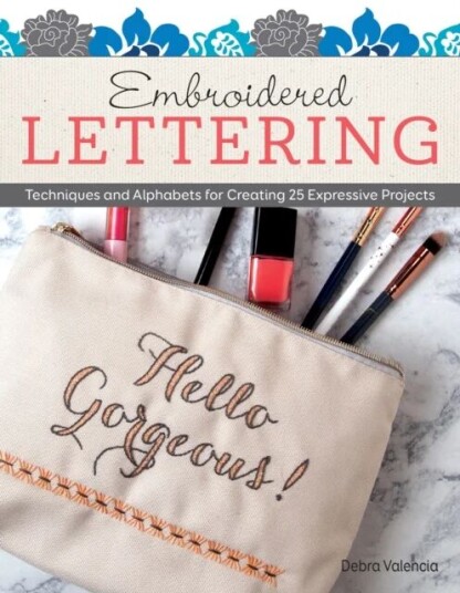 Embroidered Lettering Av Debra Valencia