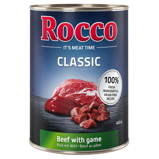 Rocco Økonomipakke: Classic 24 X 400 G Storfekjøtt Med Vilt