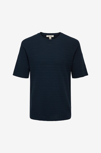 ONLY & SONS Genser onsGivo Reg 12 SS Crew Knit Blå ONLY & SONS Genser onsGivo Reg 12 SS Crew Knit Blå