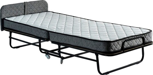 Folding Bed Hvit\|Grå Hvit/Grå