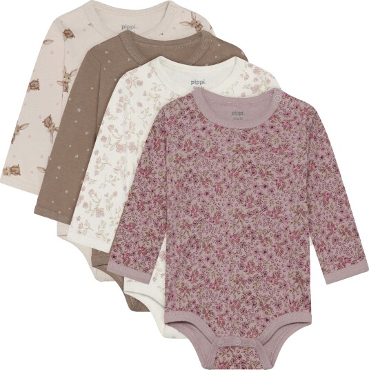 Pippi  Langermet Body 4 Pakk Violet Ice 74