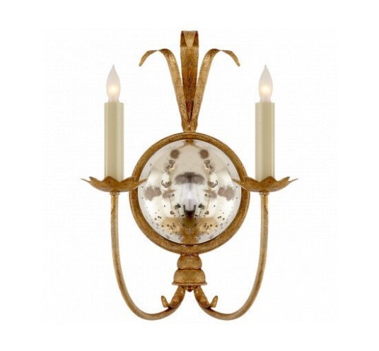 Gramercy Double Sconce Gilded Iron Gramercy Double Sconce Gilded Iron