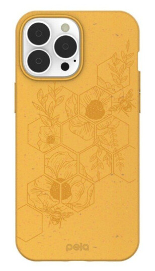Pela Classic Honey Bee Miljøvennlig Plantebasert Deksel til iPhone 13 Pro Max - Oransje