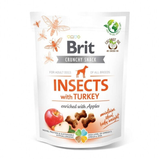 Brit Care Hundefor Crunchy Snacks med Insekter og Kalkun 200 g