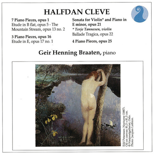 JORN OLE PEDERSEN HALFDAN CLEVE ArnePeter Rognan Geir Henning Braaten Terje Tønnesen Halfdan Cleve: Piano Works CD