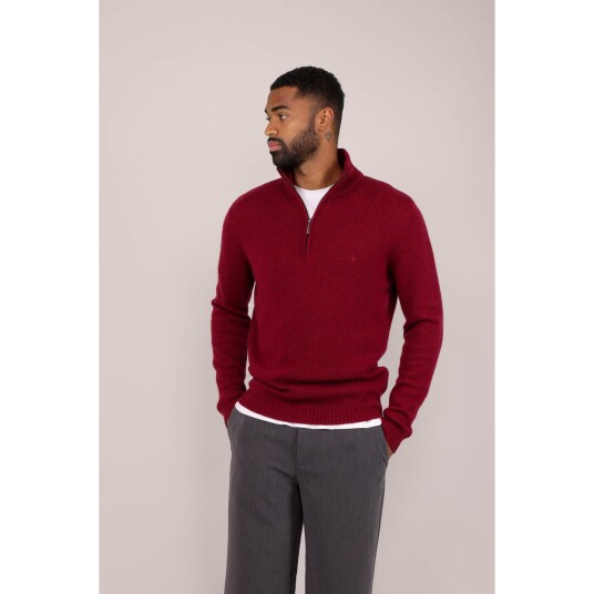 Tommi Half zip Wine M Lambswool half zip sweater Tommi Half zip Wine M Lambswool half zip sweater
