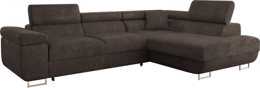 Gabina 4 seters sovesofa med sjeselong   brun