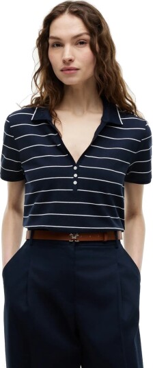 Tommy Hilfiger Lyocell Pq Henley Ss Polo   Navy   S