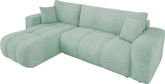 Flo Sovesofa med sjeselong 3 seter Grønn