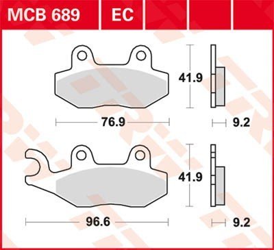 Bremseklosser TRW MCB689EC