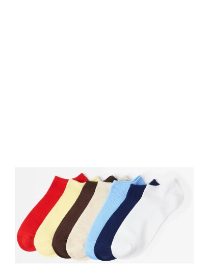Lindex Sock Ankle 7 P Neutrals Rib An Multi/patterned 36/38 Lindex Sock Ankle 7 P Neutrals Rib An Multi/patterned 36/38