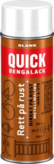 Quick bengalack rett pa rust spray hvit blank Quick bengalack rett pa rust spray hvit blank
