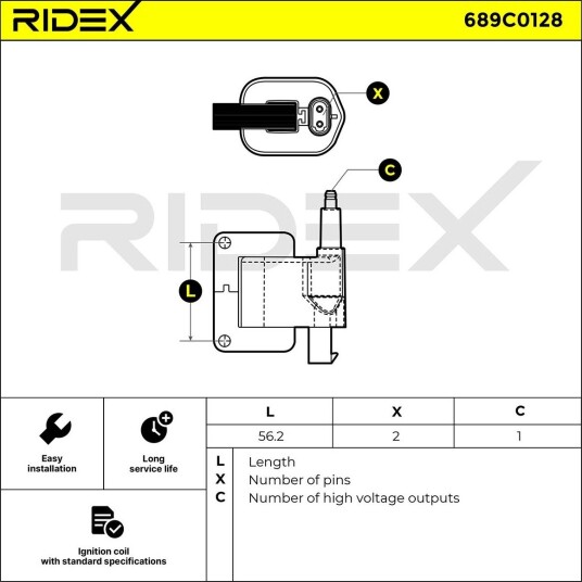Tennspole RIDEX 689C0128
