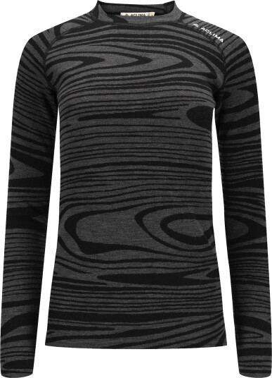 Aclima  Warmwool Crewneck Dame, 422 Black Motion, M