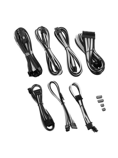 CableMod C-Series Pro ModMesh 12VHPWR Cable Kit for Corsair RM RMi RMx (Black Label) - Black and White