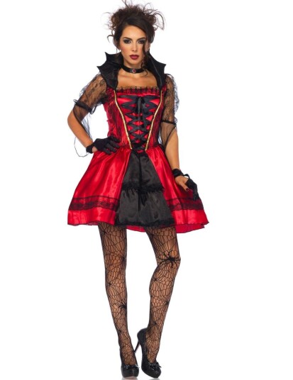 HALLOWEEN Sexy Kvinnelig Gotisk Vampyrkostyme Til Halloween HALLOWEEN Sexy Kvinnelig Gotisk Vampyrkostyme Til Halloween
