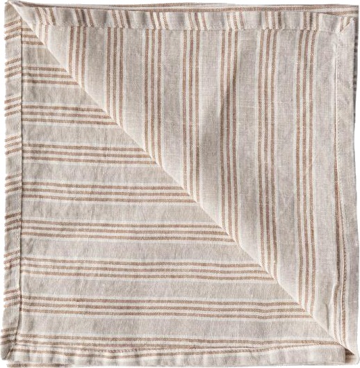 Tell Me More  Serviett 45x45 cm hazelnut stripe