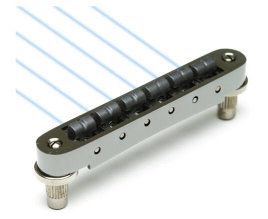 Graph Tech Ghost Pn-8843-Bn - Loaded Resomax Nv2 Bridge, 4 Mm - Svart Nickel