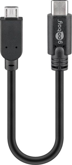 Pro USB 3.1 C til MicroUSB B 0.2m Svart Kabel Pro USB 3.1 C til MicroUSB B 0.2m Svart Kabel