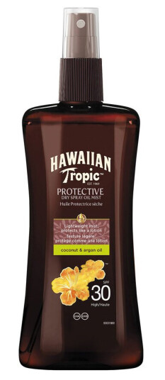 Hawaiian Tropic Dry Spray Oil SPF30 200ml - Fuktighetsgivende Solkrem for Kropp Hawaiian Tropic Dry Spray Oil SPF30 200ml - Fuktighetsgivende Solkrem for Kropp