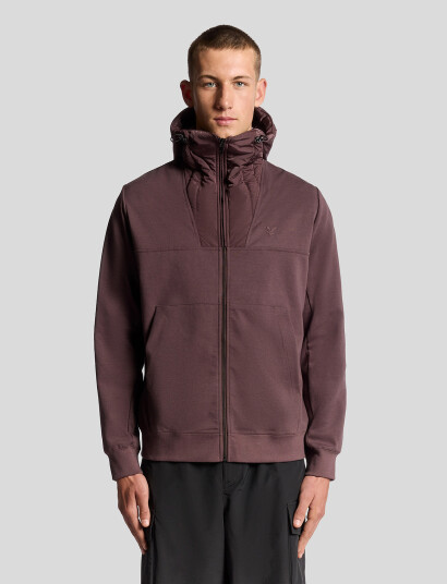 Lyle & Scott Panelled Hybrid Jacket - Brown - L Lyle & Scott Panelled Hybrid Jacket - Brown - L