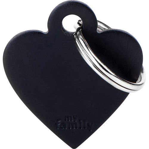 Myfamily Hjerte ID-tag til hundehalsbånd Aluminium - 37x32 mm - Sort Myfamily Hjerte ID-tag til hundehalsbånd Aluminium - 37x32 mm - Sort