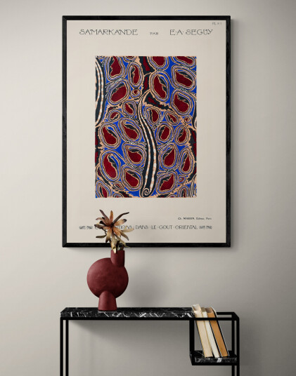 Botanical pochoir pattern in Art Deco style av Plakatwerket