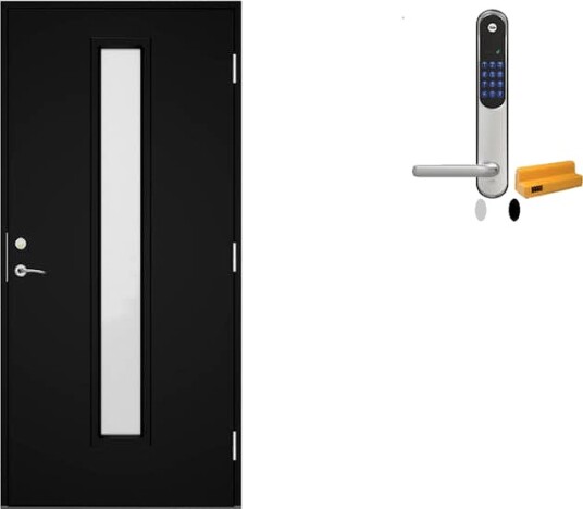 Ytterdør Swedoor Clever-Line+ Abisko med Yale Doorman Classic Home