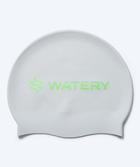 Watery badehette Signature Metallic Hvit/grønn Svømmehette