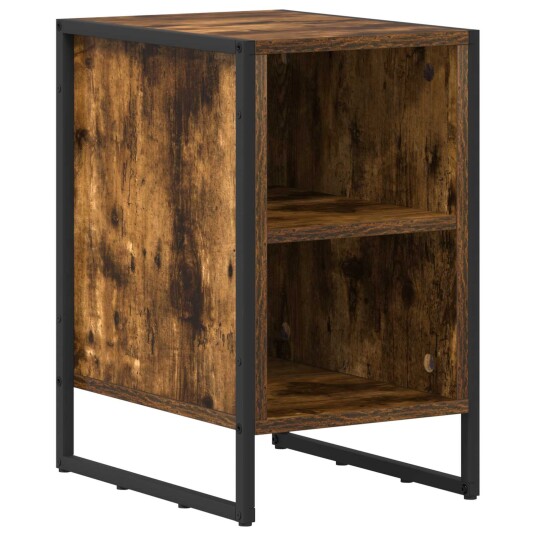 Nattbord 2 pcs Røyk Eik 39.5 x 30 x 50 cm Konstruert tre