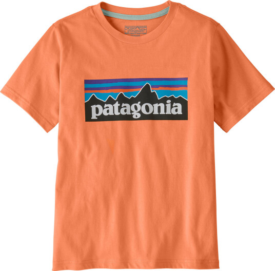 Patagonia Kids' P 6 Logo T Shirt Peach Sherbet M