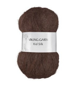 Viking Garn Kid-Silk 308 Mørk brun