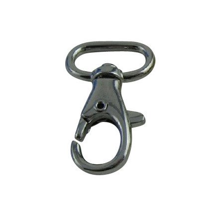 Læderiet Karabinhake Nikkel 40x15mm 1 stk