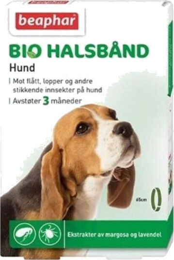Beaphar Biohalsbånd 65 cm til hund mot flått og insekter
