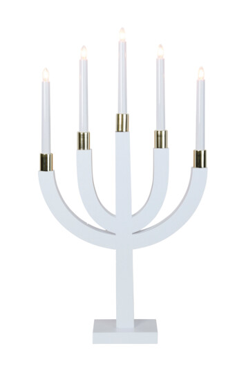 Star Trading Elias Adventsstake 5 Lys Hvit 67 cm