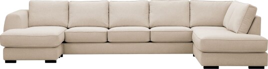 Optus 6 seters U sofa med divan og sjeselong venstre Beige