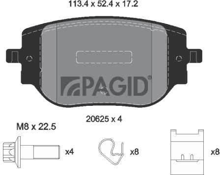 PAGID T3184N Bremseklosser
