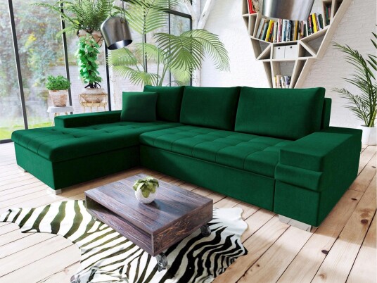 Naoma Sovesofa Med 3 Seters Divan   Svart/Brun
