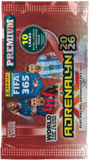 Panini FIFA 365 AdrenXL 2026 Premium boosterpakke med 10 kort og spesialkort