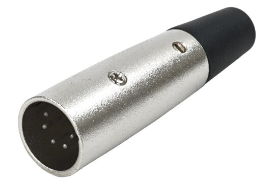 EA xlr plugg 5 pins   hann sølv