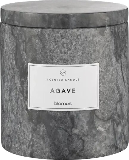 Blomus Scented Travertine Candle   11 Cm Ø 10 Cm   Frabli   Magnet   Grey   L 100CM