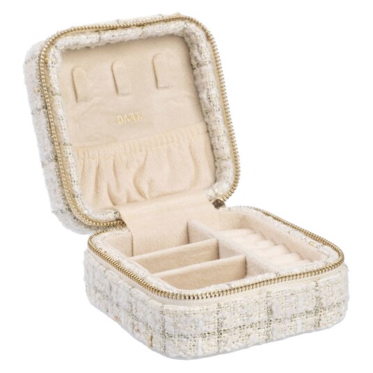 DARK Tweed Jewellery Box Mini Vanilla DARK Tweed Jewellery Box Mini Vanilla