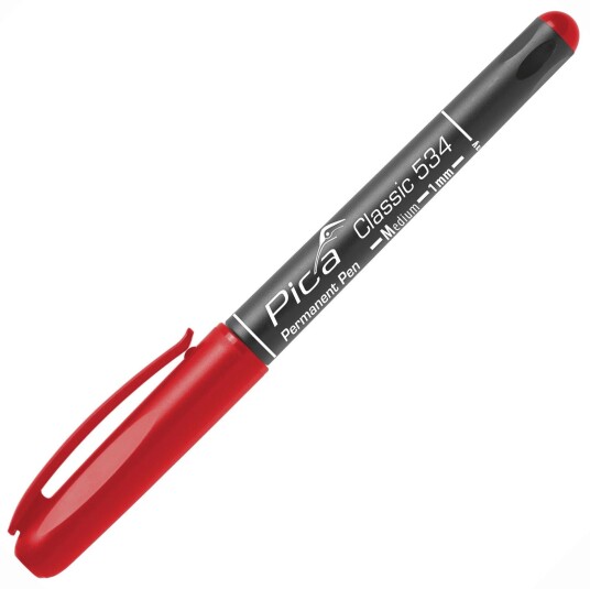 Pica Marker Permanent Tusj   M 1mm   R??d