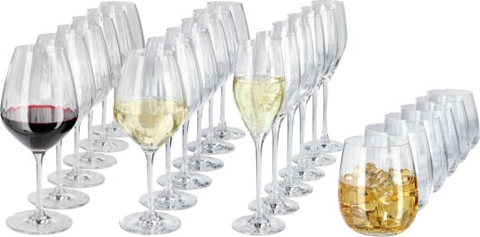 VEGA Glass sett Leya 24 deler ; 22.1 cm H; Transparent