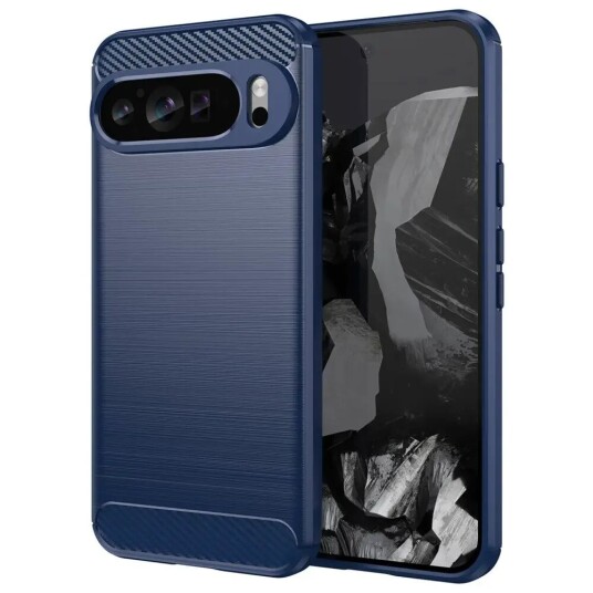 EIDERWOOD Google Pixel 9 Pro Brushed Carbon Deksel - Blå