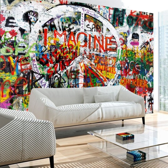Fototapet Hippie Graffiti 400x280 - Artgeist sp. z o. o.