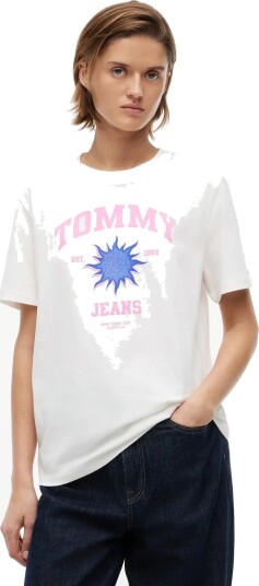 Tommy Jeans Tjw Rlx Novelty Tee White XS
